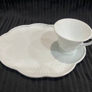 Vintage Milk Glass "Snack Sets"